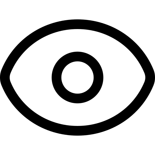 Eye view watching interface icon