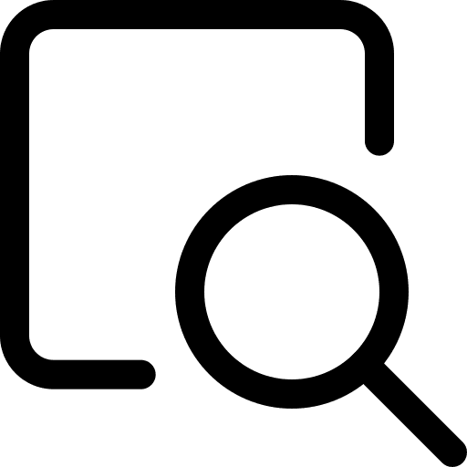 Find find magnifying glass edit tools icon