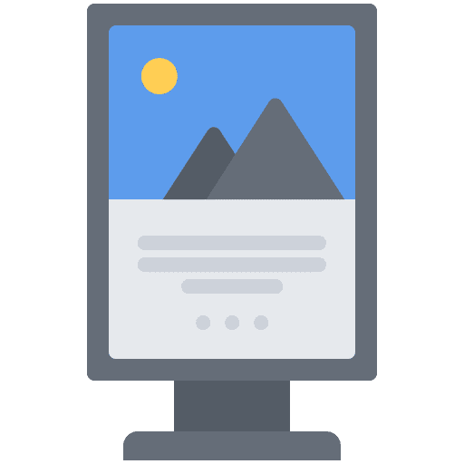 Billboard miscellaneous digital signage poster icon