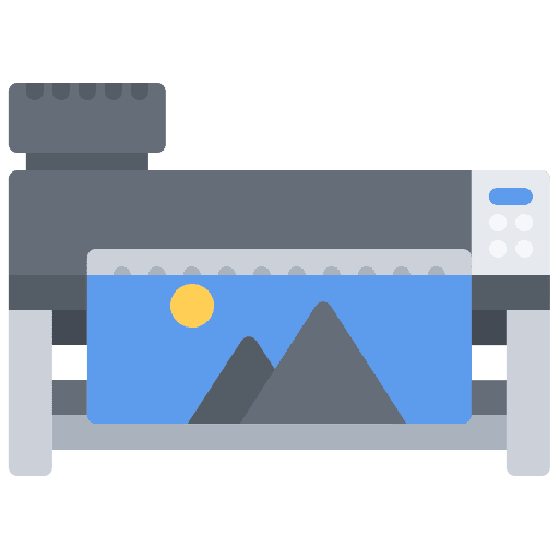 Plotter art and design paper industry icon