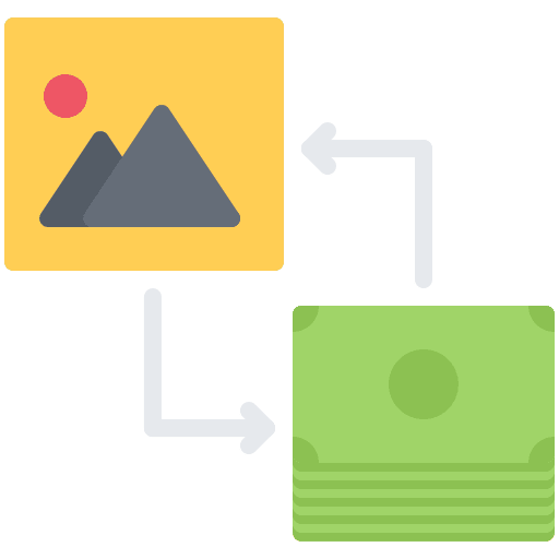 Graphics business and finance money dollar icon