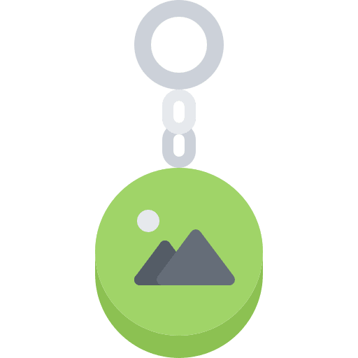 Key chain chained keys security icon