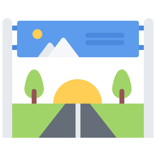 Road sign art and design banner road sign icon