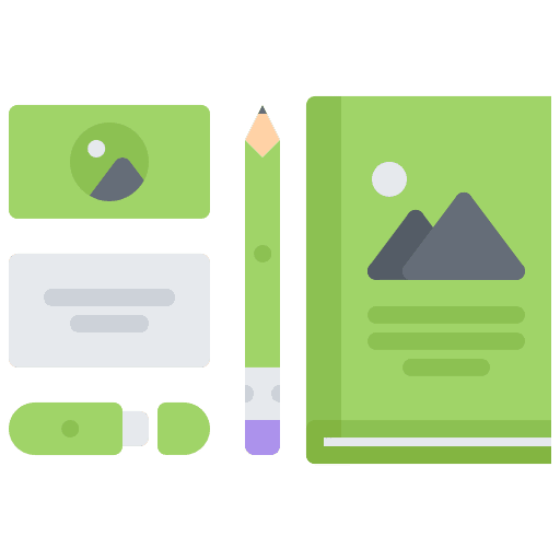 Stationery seo and web business card paper icon