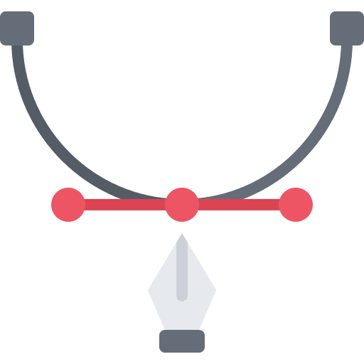 Vector graphic tool pen interface icon