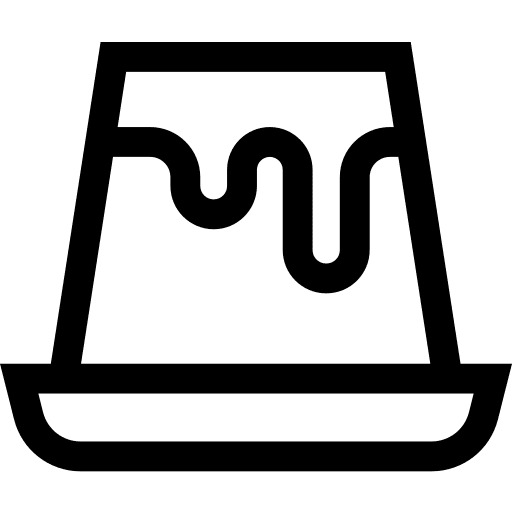 Creme caramel creme caramel food and restaurant icon