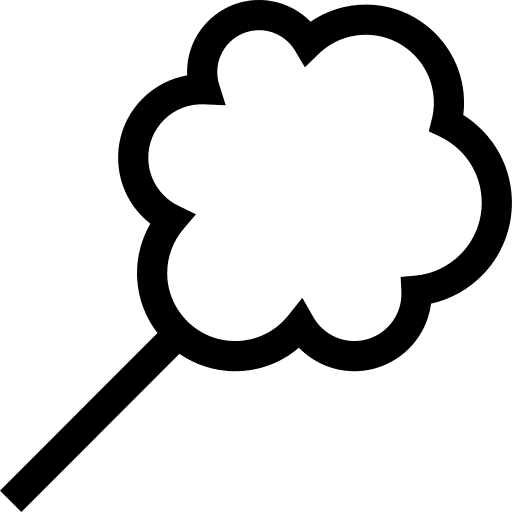 Cotton candy sweet sugar candy icon