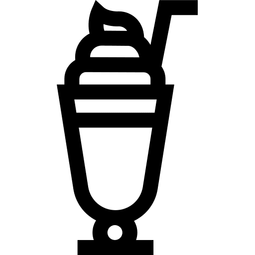 Milkshake sweet straw beverage icon