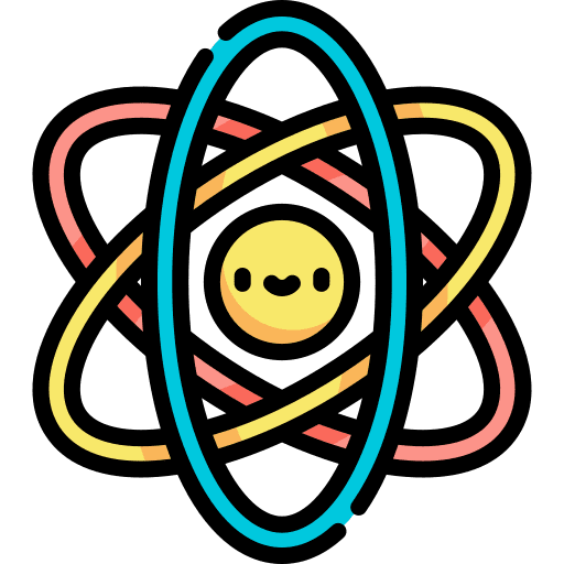 Physics atomic science electron icon