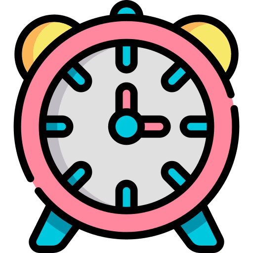 Alarm clock clock time and date timer icon