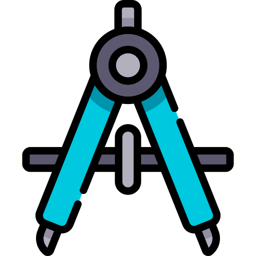 Compass tools and utensils school materials drawing icon