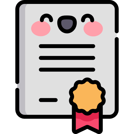 Diploma files and folders patent education icon