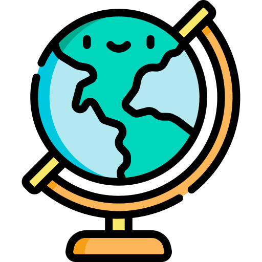 Earth globe planet earth maps and location earth grid icon