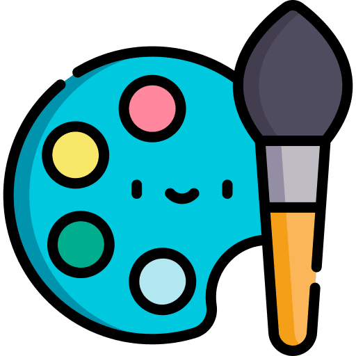 Paint palette art artist art and design icon