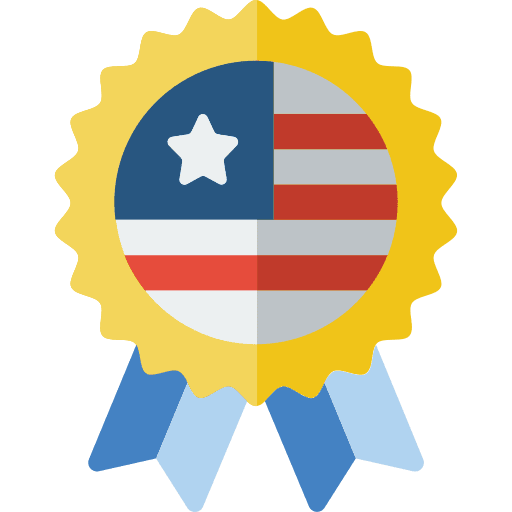 Badge american united states of america independence day icon