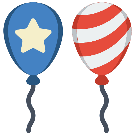 Balloons 4th of july balloons birthday and party icon