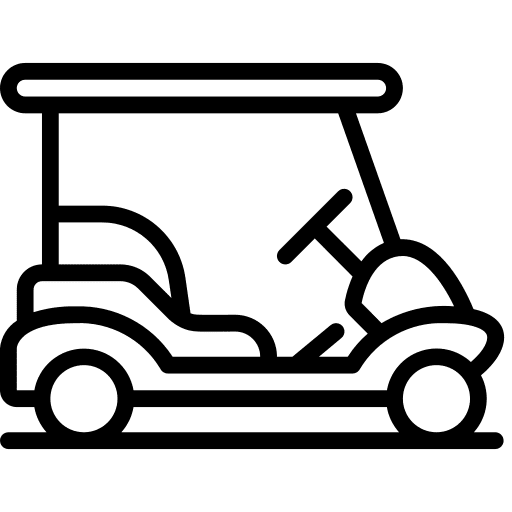 Golf cart vehicle caddy golf cart icon