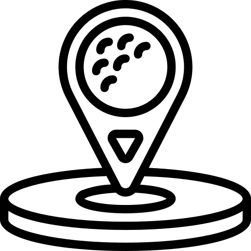 Location map pointer golf map point icon