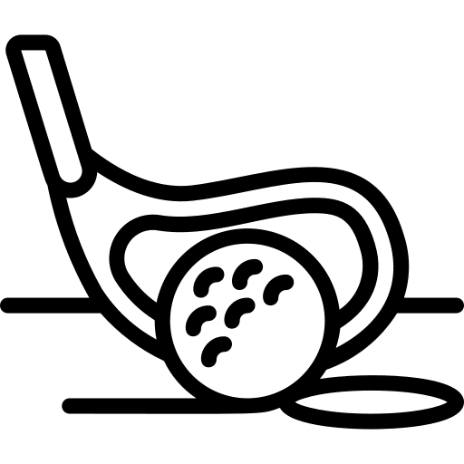 Golf birdie leisure golf ball icon