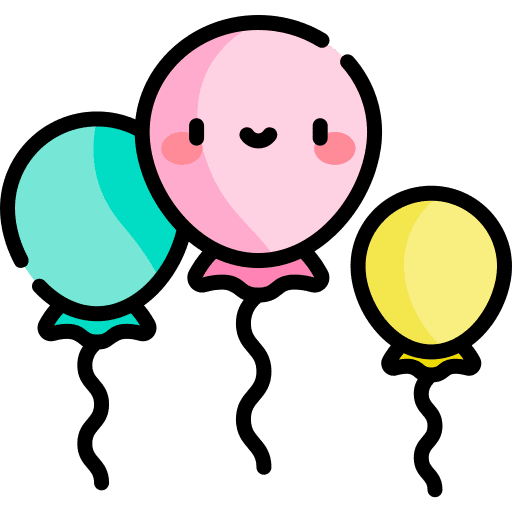 Balloons celebration birthday and party entertainment icon