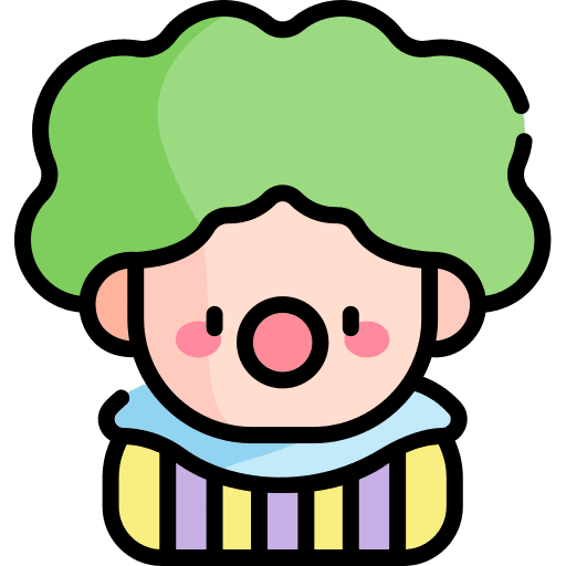 Clown circus entertainment costume icon