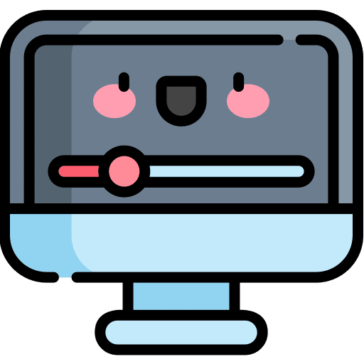 Computer entertainment monitor multimedia icon