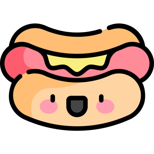 Hot dog fast food hot dog junk food icon