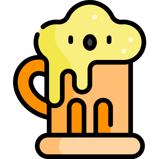 Beer food and restaurant mug food icon