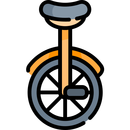 Unicycle fun ride unicycle icon