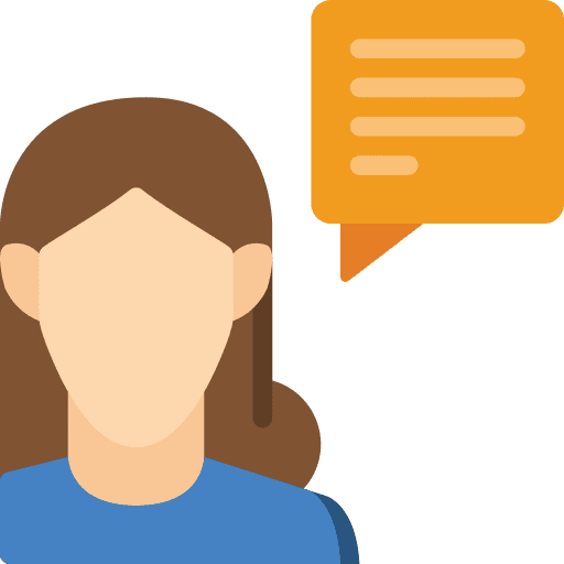 Customer speech bubble customer message icon