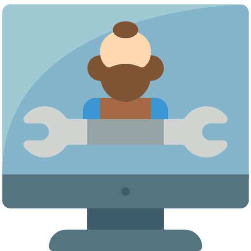 Repair repair wrench tv icon