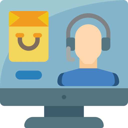 Customer service shipping and delivery customer service help icon