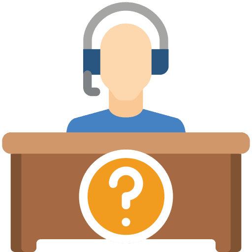 Customer service telemarketer help communications icon