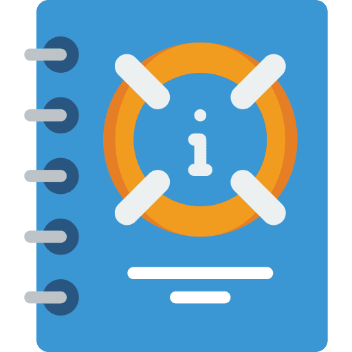Manual manual information help icon