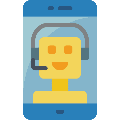 Bot smartphone cellphone assistant icon