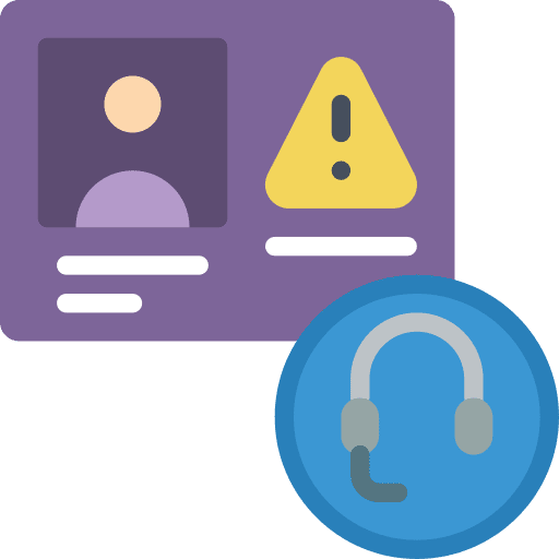 Profile help warning support icon