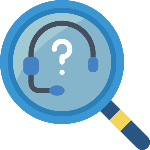 Support support marketing loupe icon