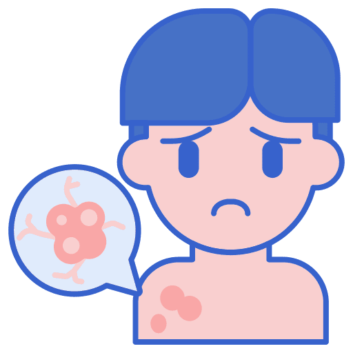 Cancer skin disease healthcare and medical icon