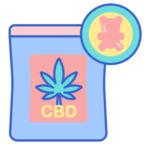 Cbd gummies bear candy sweets icon