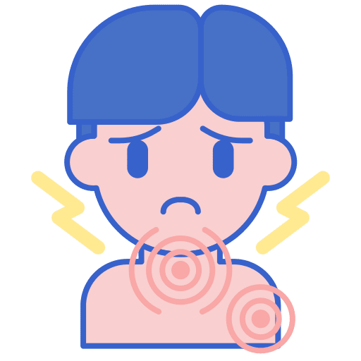 Inflammation healthcare and medical neck inflammation icon