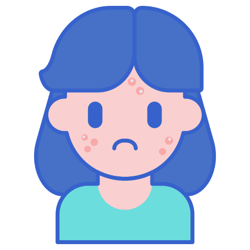 Acne healthcare and medical dermathology pimples icon