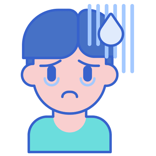 Anxiety mind afraid nervous icon