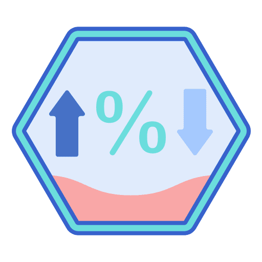 Bioavailability up bioavailability percentage icon