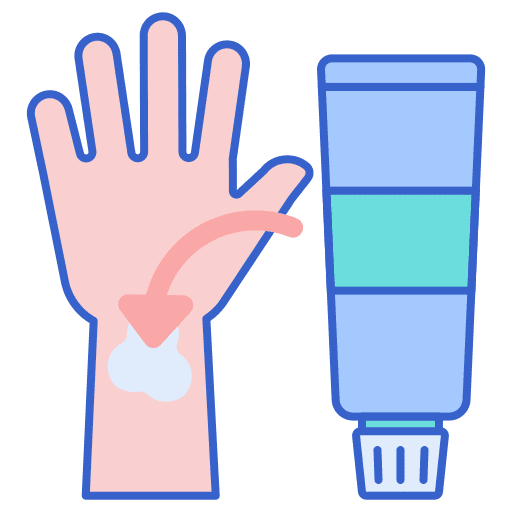 Cream healthcare and medical hand health icon