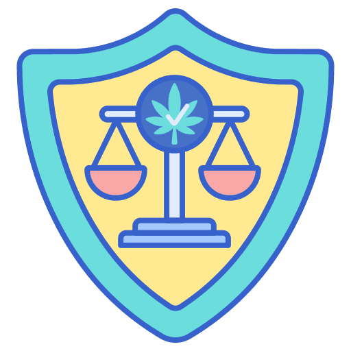 Legal drugs shield legal icon