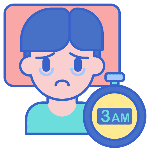 Sleep disorder insomnia problems user icon