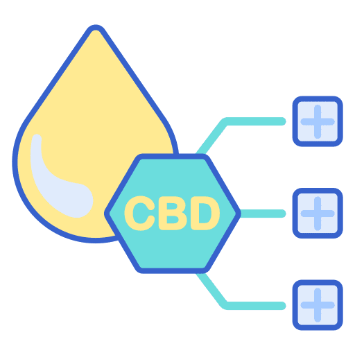 Cbd benefits properties healing healthcare and medical icon