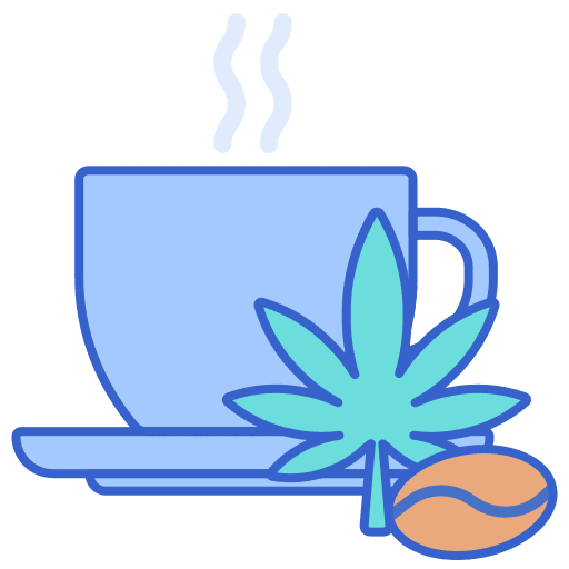 Cbd coffee cbd coffee bean coffee icon