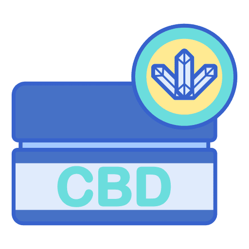 Cbd crystals jar crystals marijuana icon