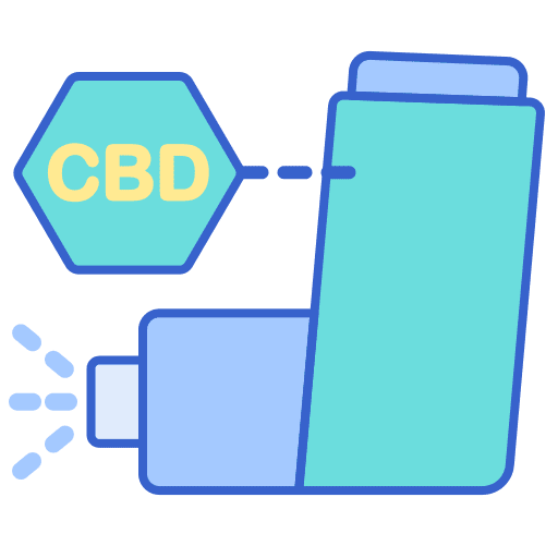 Cbd inhaler healthcare and medical cbd inhaler asthma icon